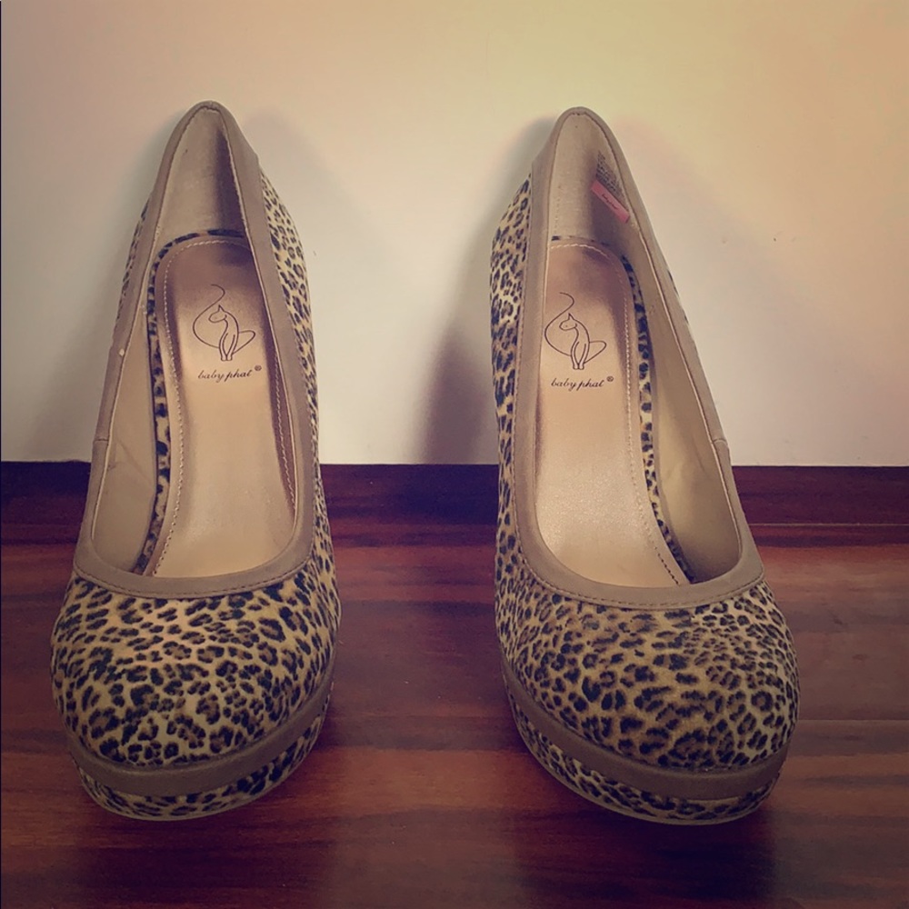 leopard print height heels